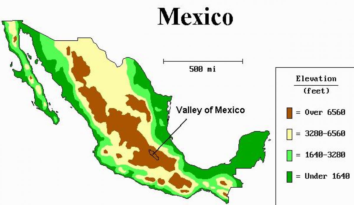 mapa del valle de México