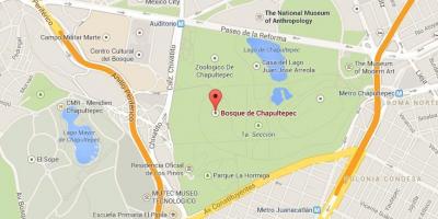 El parque de Chapultepec mapa