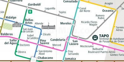 Mapa de tepito, en la Ciudad de México 