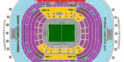 El Estadio azteca asientos mapa