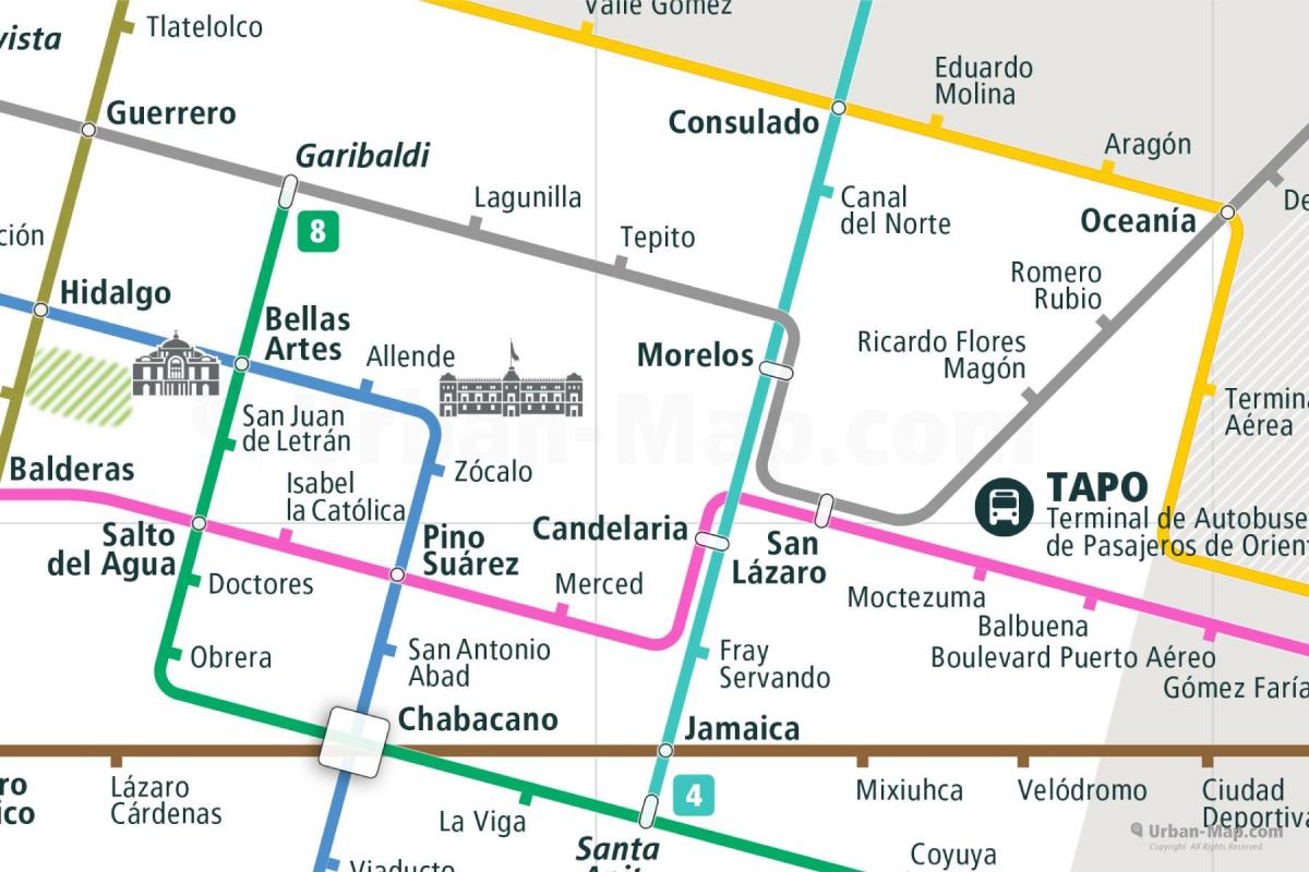 mapa de tepito, en la Ciudad de México 