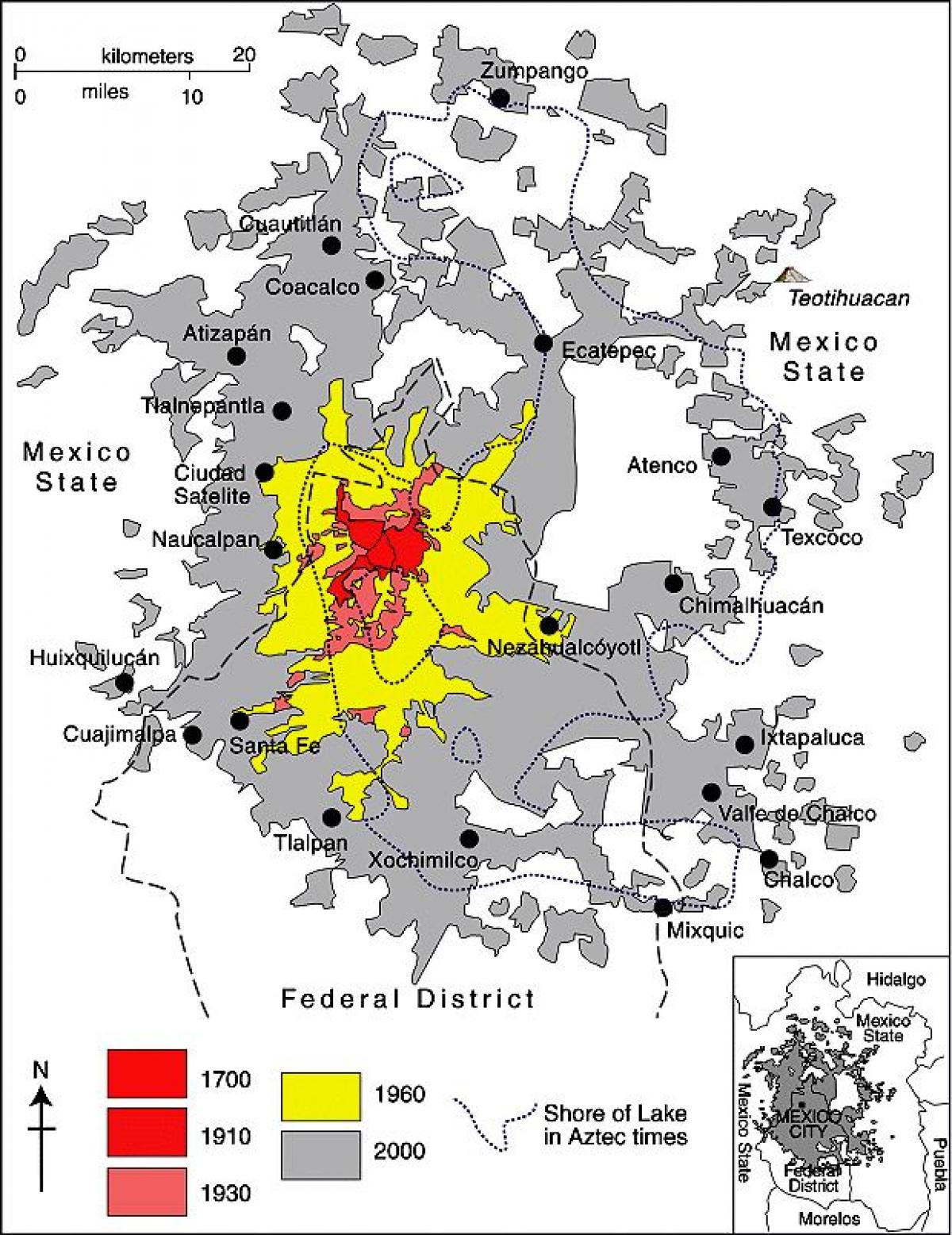 mapa de la Ciudad de México, distrito