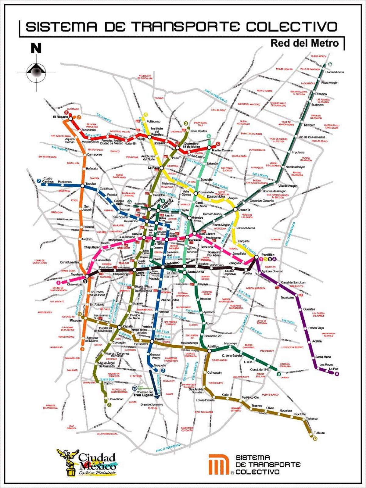 mapa de la Ciudad de México de tránsito
