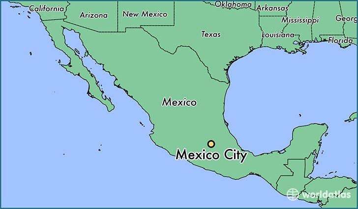 La Ciudad de méxico, México mapa