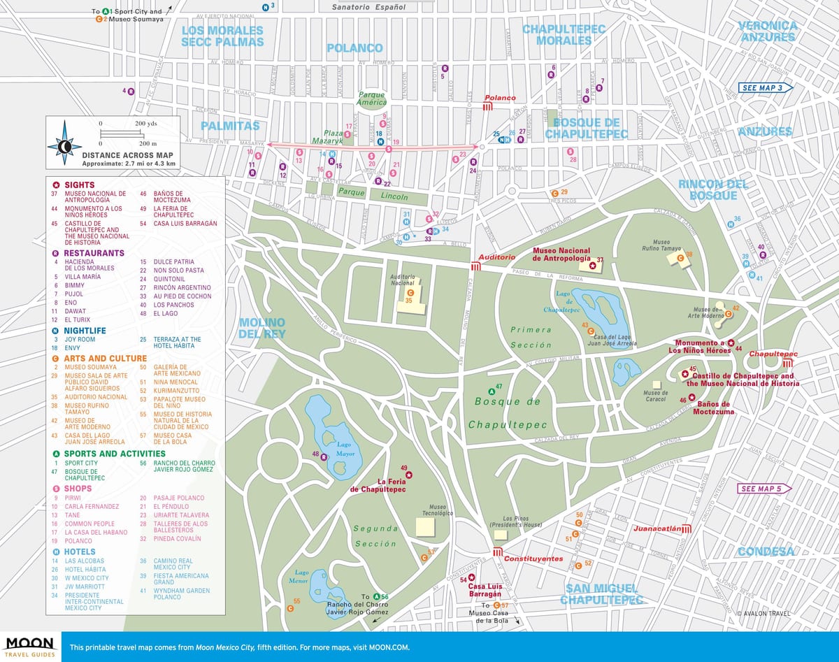 mapa de polanco de la Ciudad de México