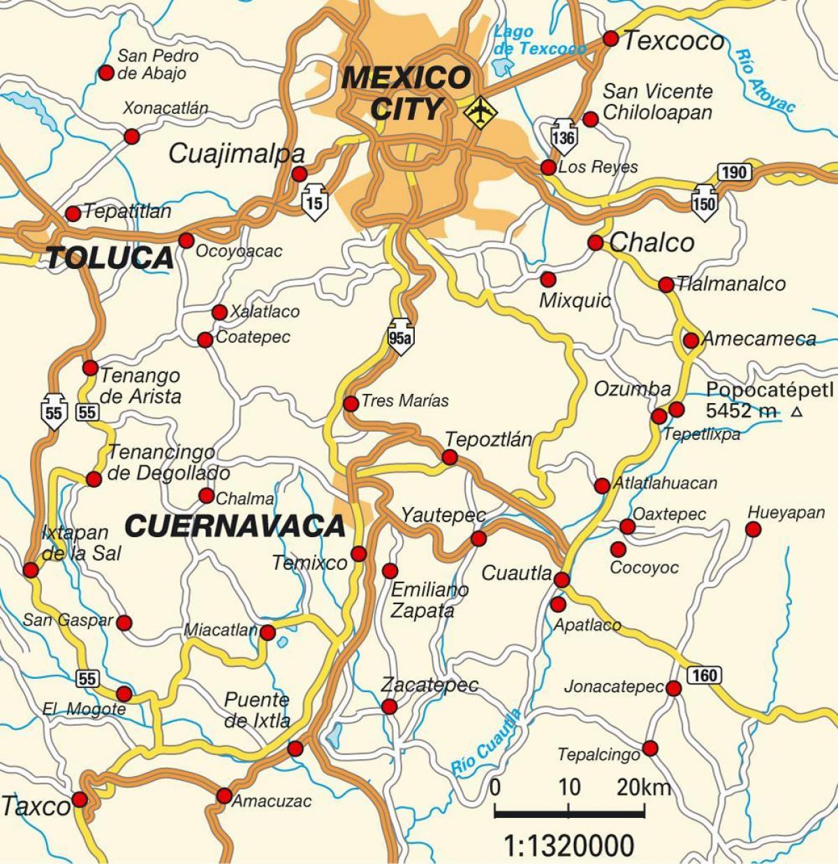 La Ciudad de méxico df mapa