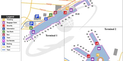 La Ciudad de méxico terminal 1 mapa