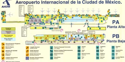 México aeropuerto internacional de la Ciudad mapa