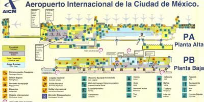 México aeropuerto internacional de la Ciudad mapa