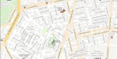 Mapa de la condesa de la Ciudad de México