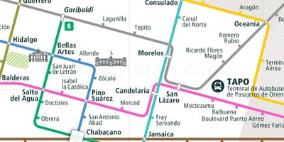 Mapa de tepito, en la Ciudad de México 