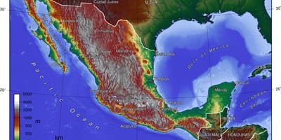 Mapa topográfico de la Ciudad de méxico