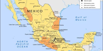 Mapa de la Ciudad de México y sus alrededores
