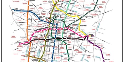 Mapa de la Ciudad de México de tránsito