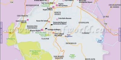 La Ciudad de méxico mapa de ubicación