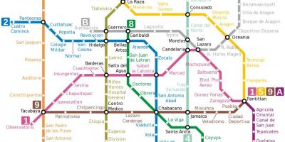 Mapa del metro de la Ciudad de méxico