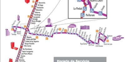 Mapa del metrobus de la Ciudad de México