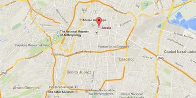 Zócalo de la Ciudad de México mapa
